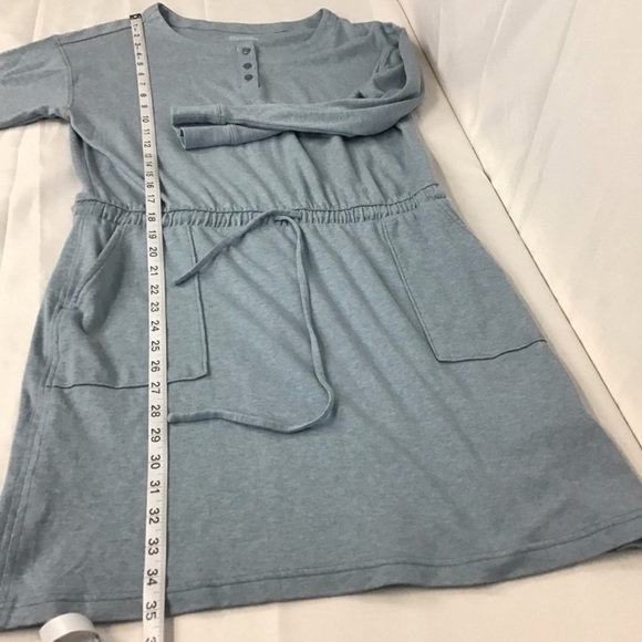 Haven Well Within Organic Cotton Interlock Henley Dress Blue Size M - Picture 8 of 11